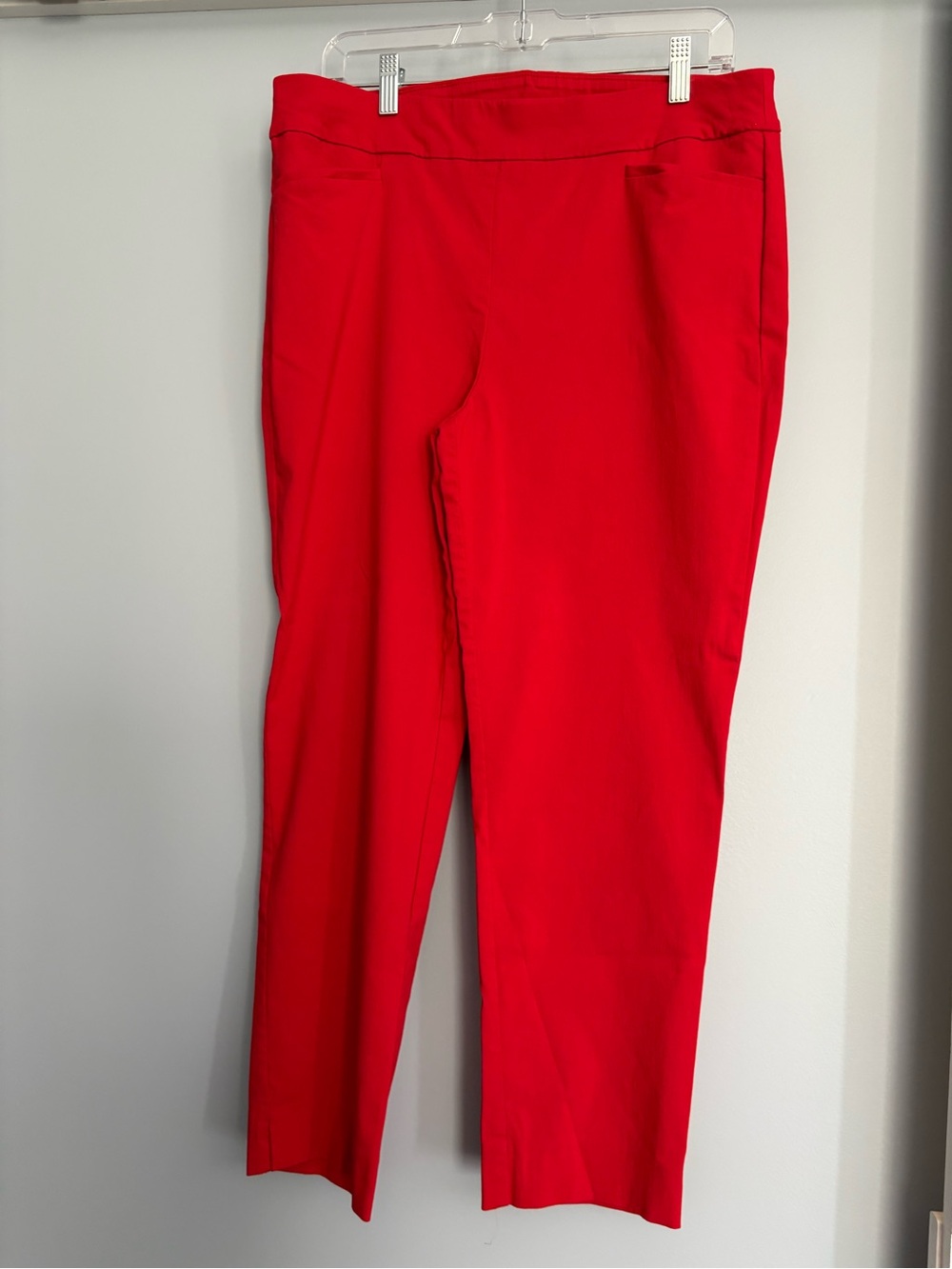 Chico's Bright Red Straight-Leg Pants